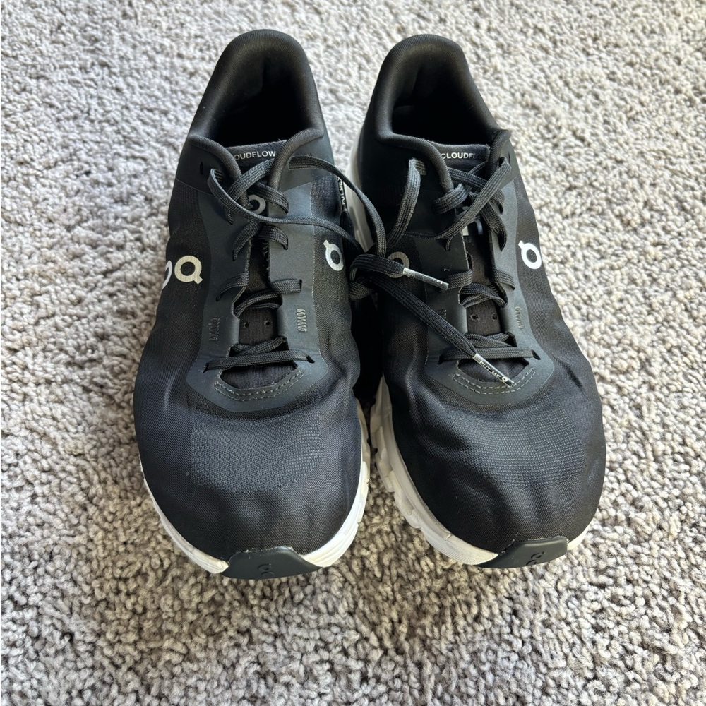 On Running Black and White Athletic Shoes